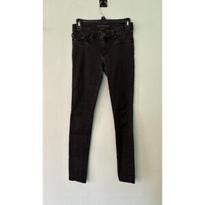 Rock & Republic Women’s 27 Black Skinny Low Rise Denim Stretch Jeans 25x30